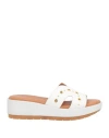 New Piuma Woman Sandals White Size 7 Soft Leather