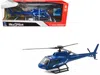 New Ray Eurocopter As350 Helicopter Blue Metallic "police" "sky Pilot" Series 1/43 Diecast Model By