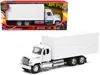 New Ray Freightliner 114sd Box Truck White "long Haul Trucker" Series 1/32 Diecast Model By  In White