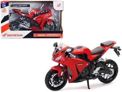 New Ray Honda Cbr 1000rr Motorcycle Red And Black 1/12 Diecast Model By
