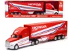 New Ray Kenworth Semi-truck Red And White "team Honda Hrc" 1/32 Diecast Model By