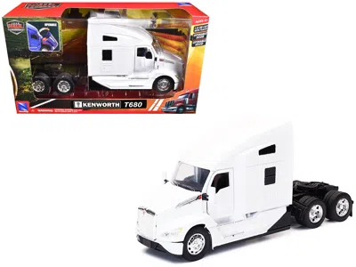 New Ray Kenworth T680 Truck Tractor White "long Haul Truckers" Series 1/32 Diecast Model By