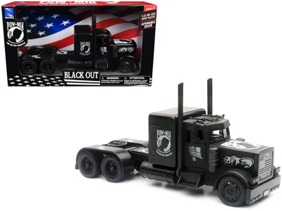 New Ray Peterbilt Custom Truck Black Out "pow-mia You Are Not Forgotten" 1/32 Diecast Model By