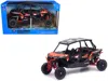 New Ray Polaris Rzr Xp 4 Turbo Eps Sport Utv Spectra Orange With Graphics And Black Top 1/18 Diecast Model B In Multi