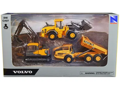 New Ray Volvo Construction Vehicles Set Of 3 Pieces Diecast Models By