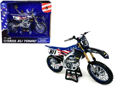 New Ray Yamaha Yz450f Dirt Bike Motorcycle #101 Eli Tomac American Flag Livery "motocross Of Nations" 1/12 M In Blue