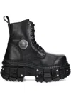 New Rock Schnürstiefel 100mm In Black