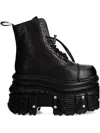 New Rock 100mm Lace-up Platform Boots In Multi