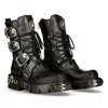 New Rock 391 S1 Reactor Boots Goth Metallic Black In Black