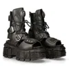 New Rock Bios107-v1 Vegan Leather Sandals In Black