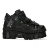 New Rock X Vetements Flame-detailed Platform Sneakers In Black