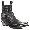 New Rock Black Metal Gothic Boots-7950p-s1 In Black