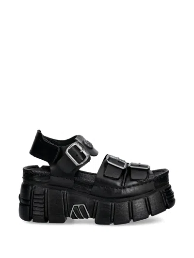 New Rock Buckle Platform Sandals In Multi