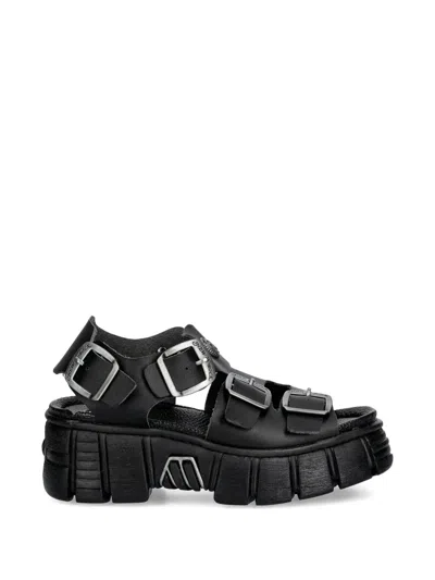 New Rock Buckle-strap Sandals In Multi