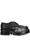 New Rock Flame-detail Platform Shoes