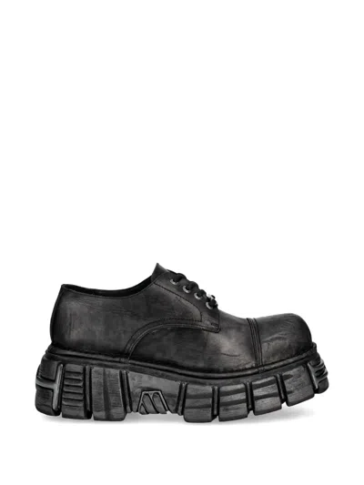 New Rock Lace-up Platform Boots In Multi