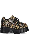 New Rock M-120n-c54 Leopard-print Platform Trainers In Neutral