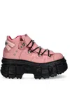 New Rock M-wall106-c15 Lace-up Platform Sneakers In Pink