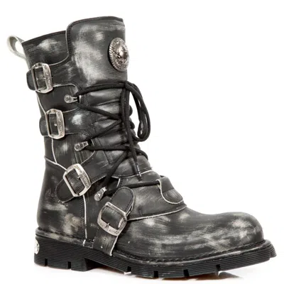 Pre-owned New Rock Newrock M.1473 S47 Gray - Rock Boots - Unisex