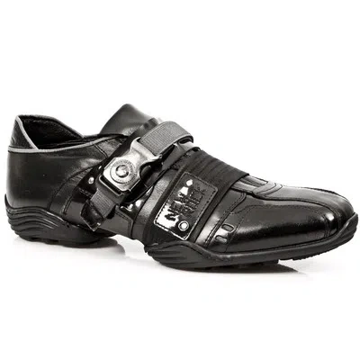 Pre-owned New Rock Newrock M.8147 S1 Black Exclusive Rock Punk Gothic Abs Casual Boots Mens