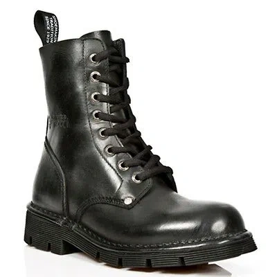 Pre-owned New Rock Newrock Rock Boots Style M.newmili084 S1 Black Unisex Steel Toe