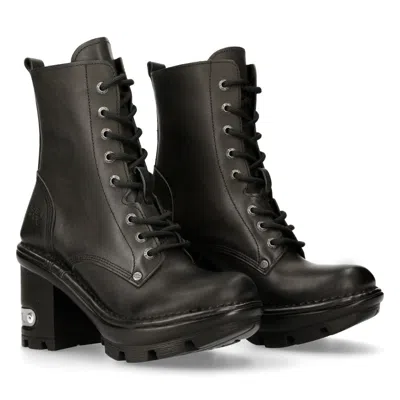 New Rock Newtyre07x-s1 Platform Boots Punk Goth In Black