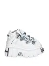 New Rock Platform Ankle Boots In White