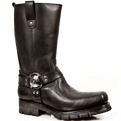 Pre-owned New Rock Rock Boots Mens Style 7610 S1 Black