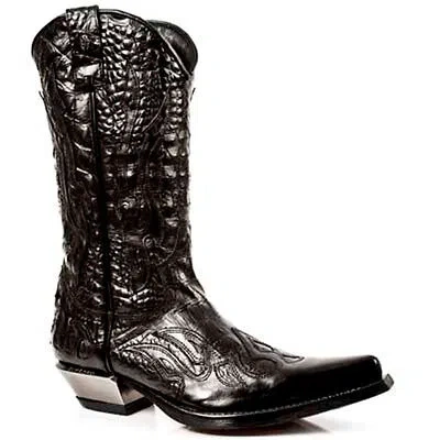 Pre-owned New Rock Rock Boots Mens Style 7921 S1 Black