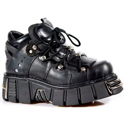Pre-owned New Rock Rock Boots Unisex Style 106 S1 Black
