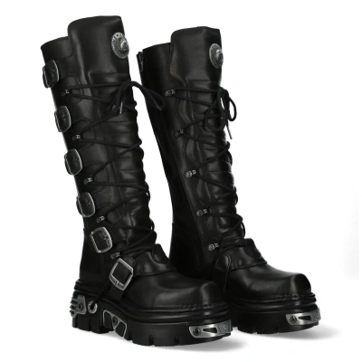 Pre-owned New Rock Rock Boots Unisex Style 272 S1 Black