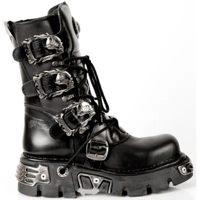 Pre-owned New Rock Rock Boots Unisex Style 391 S1 Black