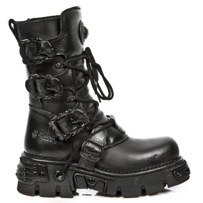 Pre-owned New Rock Rock M.391 S18 Black - Boots, Metallic, Oxido Milita, Unisex In Gray