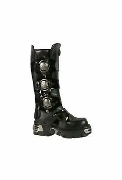 Pre-owned New Rock Rock Men's Boots M.750 In Black - Size 39 In Gray