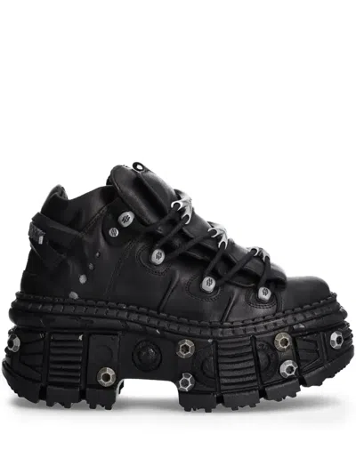 New Rock Studded Platform Sneakers