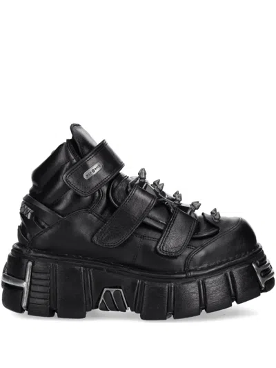 New Rock Studded-strap Sneakers