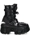 New Rock Tank M-bios107-v3 Lace-up Platform Sandals In Black