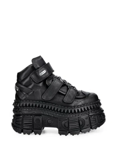 New Rock Sneakers Mit Klettverschluss In Animal Print