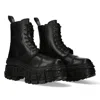 New Rock Wall083c-s5 Boots Metallic Leather Platform In Black