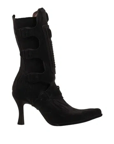 New Rock Woman Ankle Boots Black Size 11 Soft Leather
