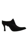 New Rock Woman Mules & Clogs Black Size 8 Bovine Leather In Black