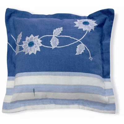 New Spec Inc Embroidery Flower Cotton Throw Pillow