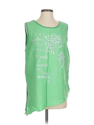 Pre-owned New Style Sleeveless T-shirt In Green