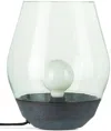 New Works Green Bowl Table Lamp In Verdigrised Copper W