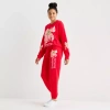 New World Strawberry Shortcake Womens Juniors Cuffed Fleece Jogger Pant In Red