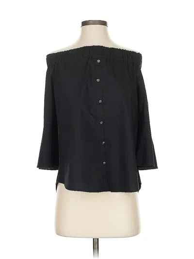 Pre-owned New York And Company 3/4 Sleeve Blouse In Black