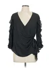 New York And Company 3/4 Sleeve Blouse In Black