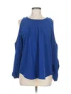 New York And Company 3/4 Sleeve Blouse In Blue