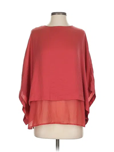Pre-owned New York And Company 3/4 Sleeve Blouse In Red