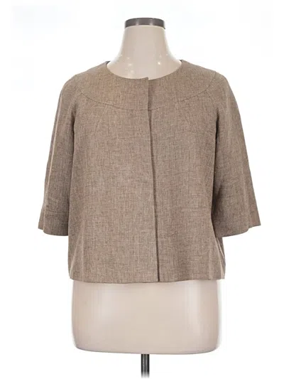 Pre-owned New York And Company 3/4 Sleeve Blouse In Tan
